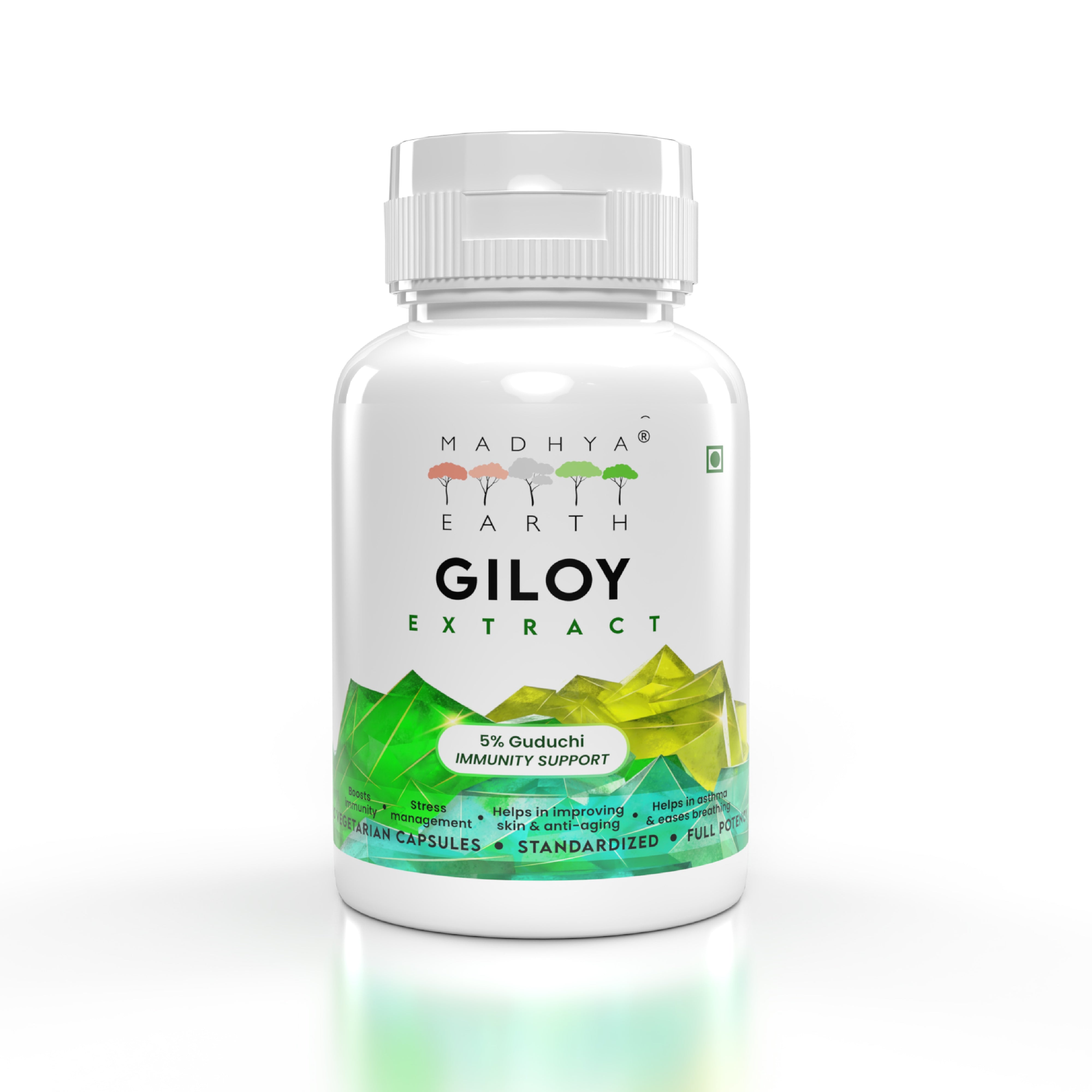 Madhya Earth Giloy Extract Capsules 650mg Bottle of 60 Capsule